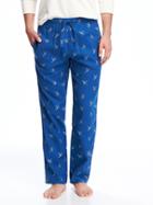 Old Navy Flannel Patterned Sleep Pants For Men - Skiers