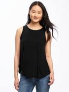 Old Navy Luxe High Neck Swing Tank For Women - Black