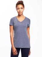 Old Navy Go Dry Ultra Light V Neck Tee For Women - Lost At Sea Navy