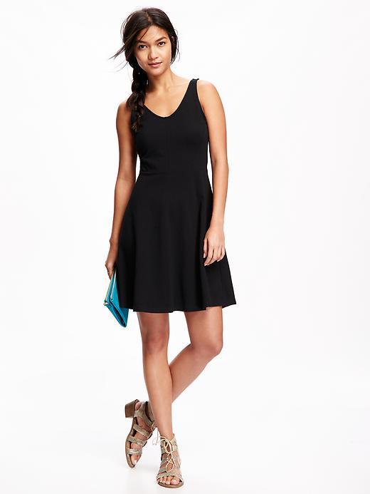 Old Navy Fit & Flare Tank Dress - Black