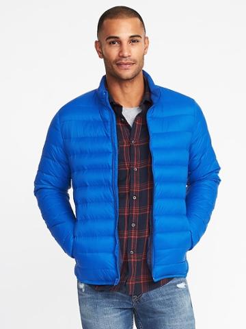 Old Navy Mens Packable Narrow-channel Down Jacket For Men Blue Size Xxxl