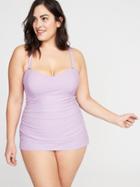 Secret-slim Bandeau Plus-size Swim Dress