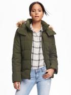 Old Navy Frost Free Fur Hood Jacket For Women - Pine Needles