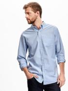 Old Navy Slim Fit Oxford Stretch Shirt For Men - View Blue