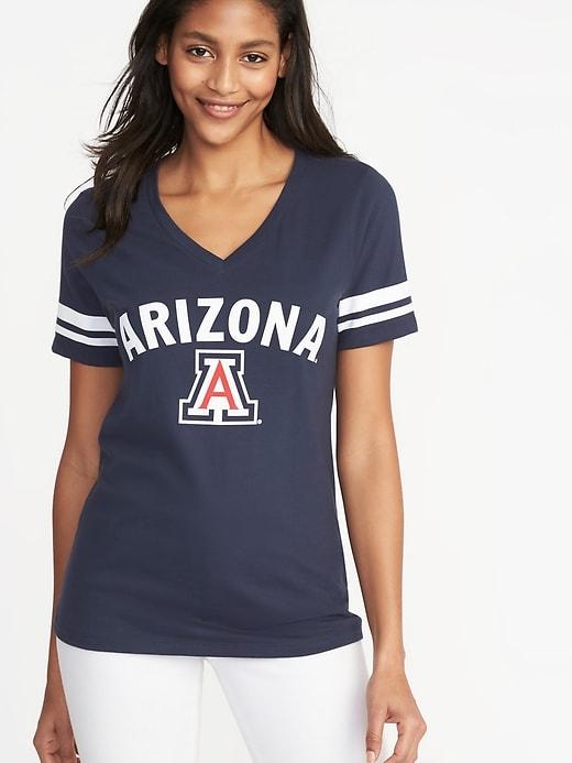 Old Navy Womens College Team Sleeve-stripe Tee For Women Arizona Size Xxl