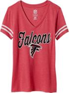 Old Navy Womens Nfl Sleeve Stripe Tee Size L - Falcons