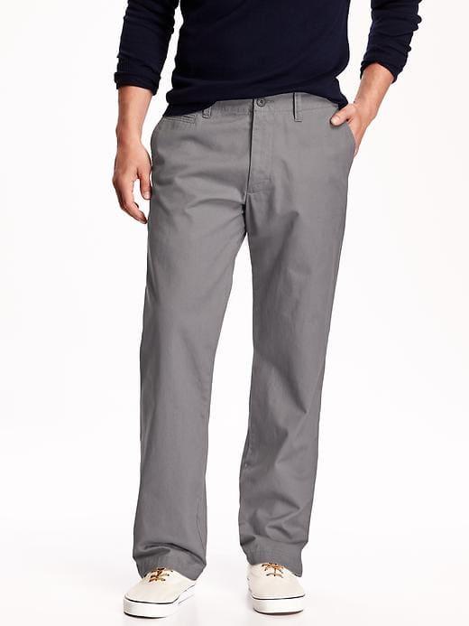 Old Navy Mens Loose Broken-in Khakis For Men Gray Stone Size 30w
