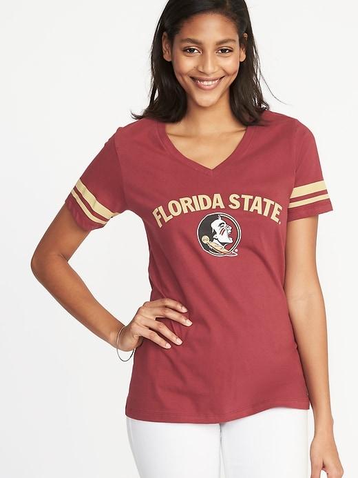Old Navy Womens College Team Sleeve-stripe Tee For Women Florida State Size Xs