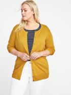 Old Navy Womens Classic Plus-size Button-front Cardi Golden Opportunity Size 1x