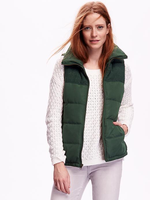Old Navy Womens Mixed Fabric Frost Free Vest Size S Tall - Pining Away