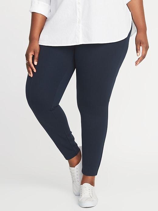 Old Navy Womens Secret-slim Ponte-knit Plus-size Stevie Pants In The Navy Size 2x