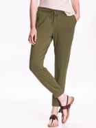 Old Navy Womens Cuffed Soft Pants Size L Tall - Olive