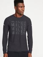 Old Navy Mens Go-dry Ultra-light Graphic Tee For Men Miles And Miles Size M