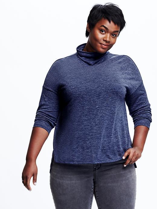 Old Navy Womens Plus Drop Shoulder Turtleneck Size 1x Plus - Lost At Sea Navy