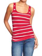 Old Navy Womens Perfect Pop Color Tanks - Red Stripe