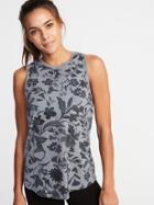 Old Navy Womens Relaxed Graphic Performance Muscle Tank For Women Neutral Floral Size S