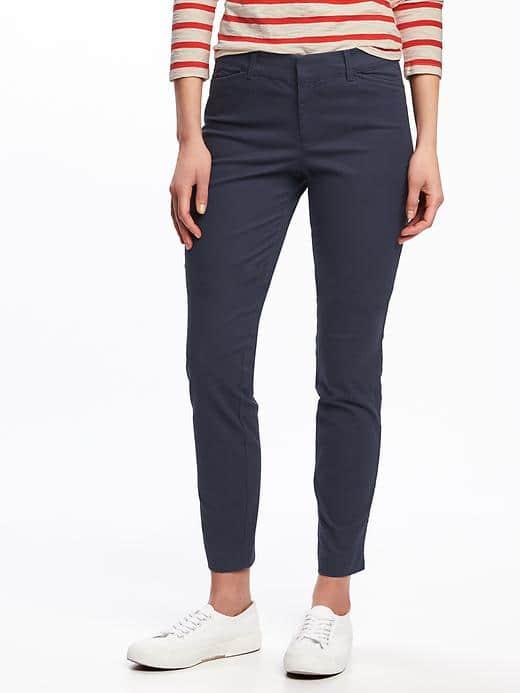 Old Navy Mid Rise Pixie Chinos For Women - Darkest Hour | LookMazing