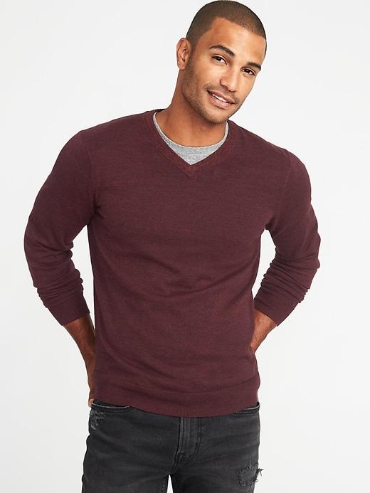 Old Navy Mens V-neck Sweater For Men Pinot Noir Size Xs