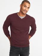 Old Navy Mens V-neck Sweater For Men Pinot Noir Size Xs