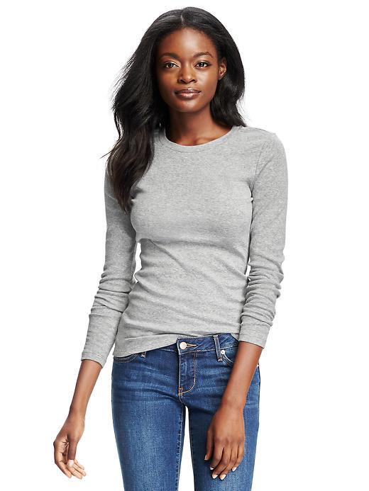 Old Navy Perfect Fitted Tee - Medium Gray Heather