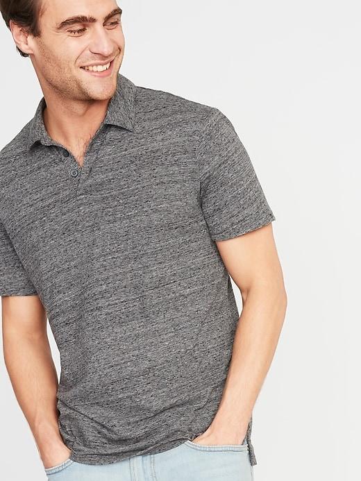 Soft-washed Slub-knit Polo For Men