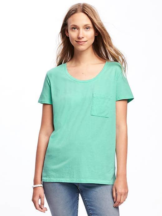 Old Navy Boyfriend Pocket Tee For Women - Tropical Plunge