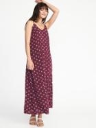 Old Navy Womens Printed V-neck Maxi Shift Dress For Women Purple Print Size Xl