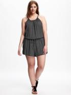 Old Navy Printed Romper For Women - Black Print