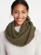 Old Navy Womens Rib-knit Infinity Scarf For Women Olive Size One Size