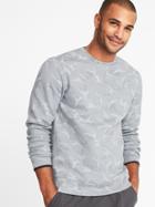Old Navy Mens Go-dry Double-knit Camo Sweatshirt For Men Gray Heather Size L