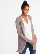 Old Navy Womens Plush-knit Long-line Open-front Sweater For Women Icelandic Mineral Size Xl