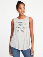 Old Navy Womens High-neck Graphic Swing Tank For Women Kindness Looks Amazing On You Size L