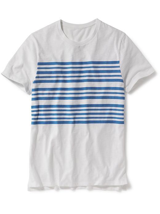 Old Navy Striped Slub Knit Tee For Men - Blue My Cover