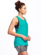 Old Navy Go Dry Lattice Side Tank For Women - Splashing Teal