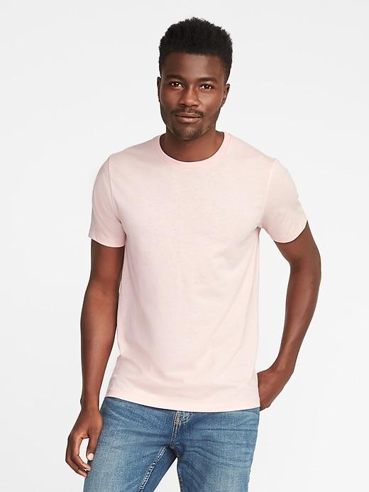Old Navy Mens Soft-washed Crew-neck Tee For Men Light Pink Size Xxl