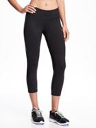 Old Navy Go Dry Mid Rise Printed Run Crop For Women - Embossed