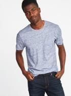 Old Navy Mens Soft-washed Heathered Pocket Tee For Men Heather Light Blue Size Xxl