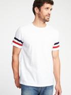 Old Navy Mens Football-style Tee For Men Cream Size Xl