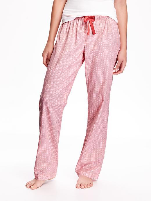 Old Navy Printed Poplin Pj Pants - Pink Dots