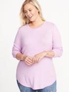 Old Navy Womens Relaxed Plus-size Plush-knit Tunic Lilac Purple Size 2x