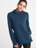 Old Navy Womens Sweater-fleece Pullover Hoodie For Women Victorian Blue Size M