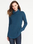 Old Navy Textured Turtleneck Tunic For Women - Jade