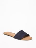 Faux-suede Slide Sandals For Women