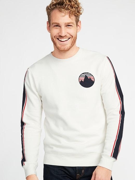 Old Navy Mens Graphic Crew-neck Sweatshirt For Men Americana Mountain Size M