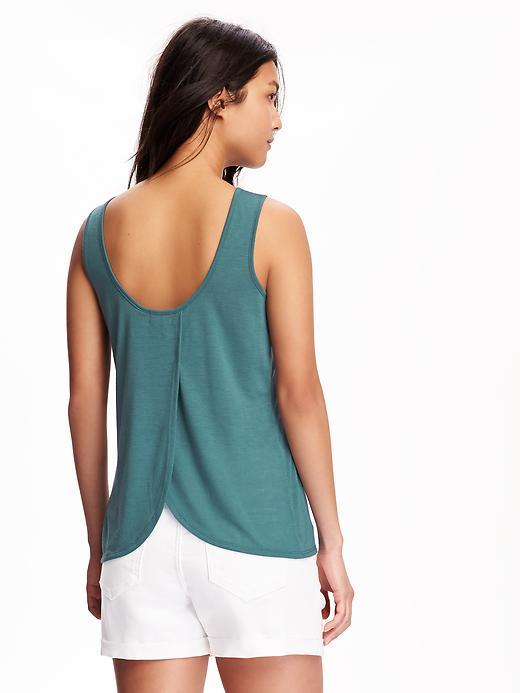 Old Navy Relaxed Split Back Tank For Women - Forest