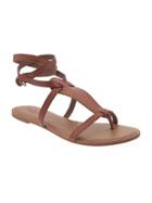 Old Navy Faux Leather T Strap Sandals For Women - Tan