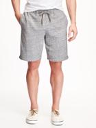 Old Navy French Terry Drawstring Shorts For Men - Heather Grey