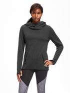 Old Navy Go Warm Performance Fleece Hoodie Pullover For Women - Medium Gray