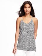 Old Navy Relaxed Strappy Keyhole Tank For Women - White