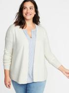 Old Navy Womens Soft-brushed Open-front Plus-size Sweater Cream Size 3x